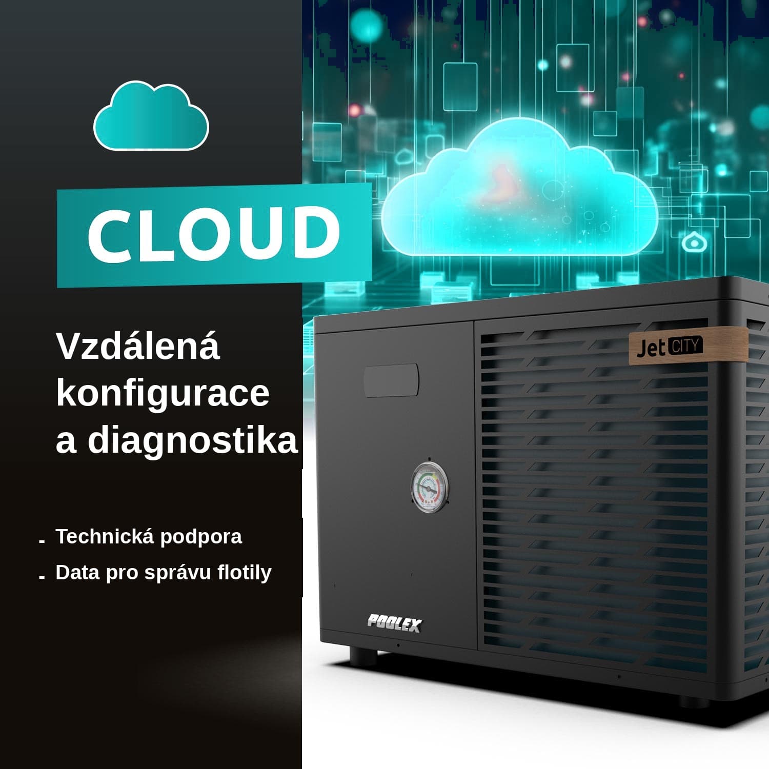 Chytré ovládání a cloud Poolex